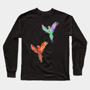 green/red phoenix Long Sleeve T-Shirt